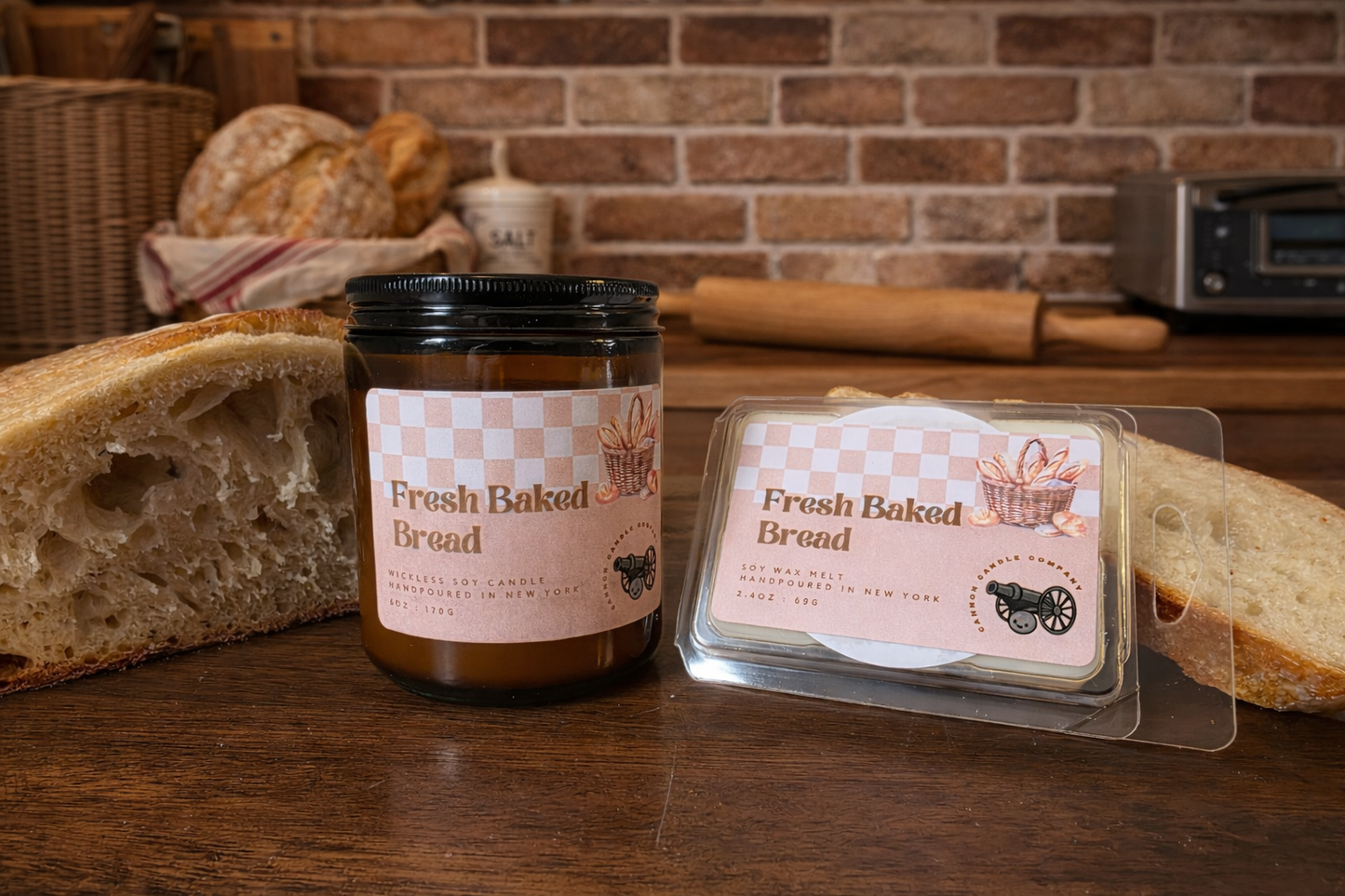 Fresh Baked Bread Wickless Candle