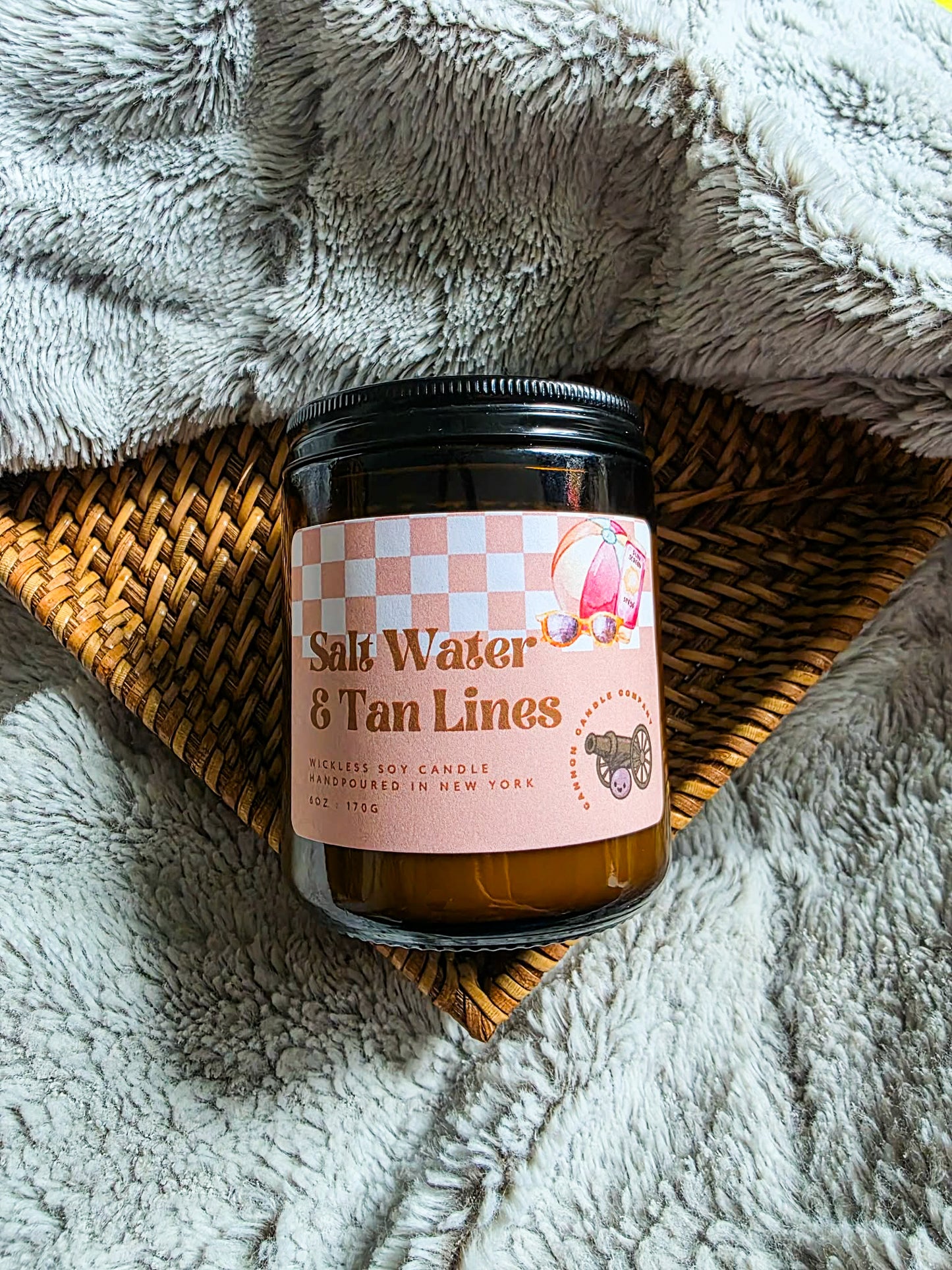 Salt Water and Tan Lines Wickless Candle