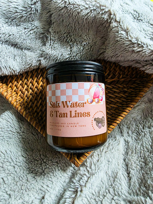 Salt Water and Tan Lines Wickless Candle